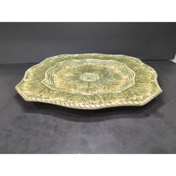 Fitz & Floyd Leaf Platter, Bella Vista‎ 14" Serving Platter, Handcrafted, Flawed - Picture 8 of 10